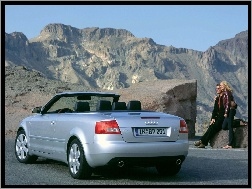 Góry, Audi A4, Srebrny, Cabrio