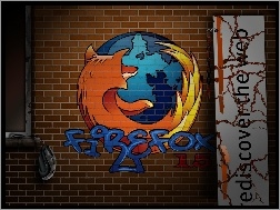 Firefox, Graffiti, Ściana