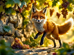 Lis, Rudo-biały, Grafika