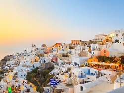 Grecja, Wyspa, Miasteczko, Santorini