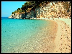 Grecja, Skały, Plaża, Morze, Zakynthos