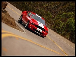 GT 500, Shelby, Czerwony, Ford Mustang