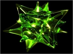 gwiazda, Wektorowa, 3D, zielona