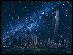Gwiazdy, Miasto, Kuwejt, Noc
