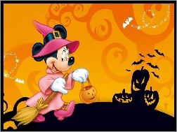 Halloween, Miki, Myszka, Minnie