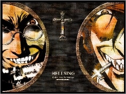twarze, Hellsing, krzyż