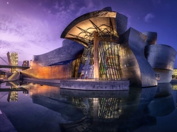 Muzeum Sztuki Współczesnej, Bilbao, Rzeka Nervion, Muzeum Guggenheima, Hiszpania