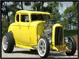 HotRod, Ford, Żółty, 1932