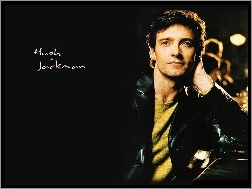 Hugh Jackman, czarna kurtka