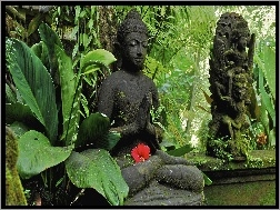 Posągi, Indonezja, Budda