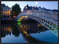 Irlandia, Most, Domy, Rzeka, Dublin