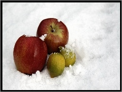 Śnieg, Jabłka, Cytrynki