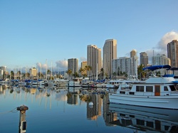 Jachty, Hawaje, Honolulu, Waikiki
