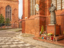 HDR, Gdańsk, Jan Paweł II, Posąg, Bazylika św. Brygidy, Polska, Papież