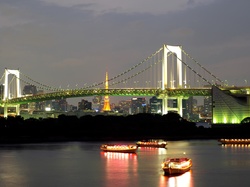 Japonia, Rainbow Bridge, Most, Tokio