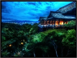 Japonia, Świątynia, Wzgórze, Kyoto