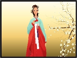 Gałazki, Japonka, Kimono