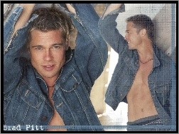 kurtka, Brad Pitt, jeansowa