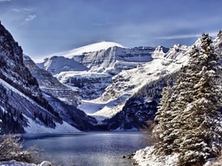 Alberta, Jezioro, Banff, Park, Louise, Góry, Narodowy