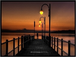 Lampy, Jezioro, Molo