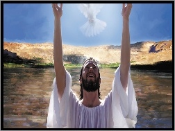 Gołąb, Jezus, Ręce