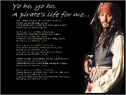 Johnny Depp, Piraci Z Karaibów, napisy