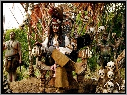 czaszki, Johnny Depp, piraci_z_karaibow_2, wódz