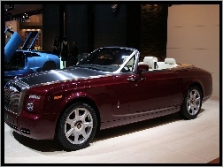 Kabriolet, Bordowy, Rolls Royce Phantom