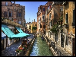 Kamienice, Wenecja, Włochy, Kanał