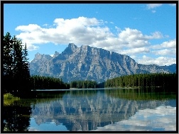 Kanada, Jezioro, Lasy, Góry, Banff