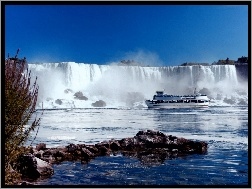 Kanada, Niagara, Wodospad, Statek
