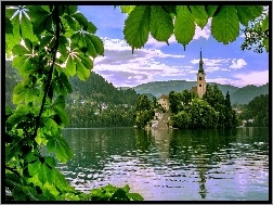 Kasztan, Kościół, Bled, Jezioro