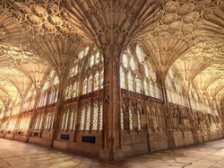 Katedra, Architektura, Gloucester, Anglia, Wnętrze