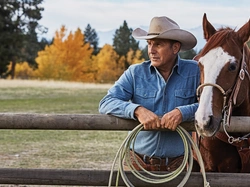 Kowboj, Serial, Aktor, Kevin Costner, Yellowstone, Koń