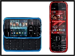 Klawiatura, Niebieska, Nokia 5730 XpressMusic, Czerwona