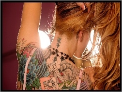 Tatuaż, Kobieta, Plecy