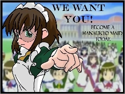 tłumy, kobieta, Hanaukyo Maid Tad, we want you