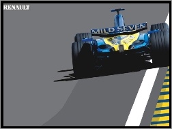 bolid, koła, spojler, opony, Formuła 1, Renault