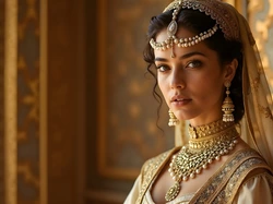 Kobieta, Biżuteria, Naszyjnik, Kolczyki