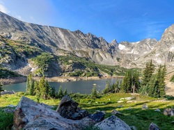 Świerki, Stan Kolorado, Kamienie, Góry, Indian Peaks Wilderness, Stany Zjednoczone, Jezioro Isabelle