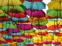 Parasolki, Kolorowe, Wiszące