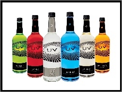 kolorowe butelki, Vodka, UV