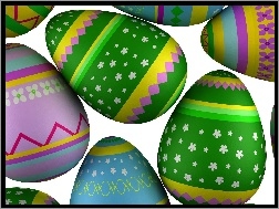 Wielkanocne, Kolorowe, Jajka