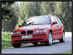 Kombi, Czerwone, BMW E46
