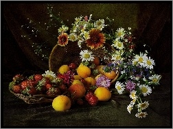 Owoców, Kompozycja, Kwiatów