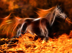 Koń, Ogień
