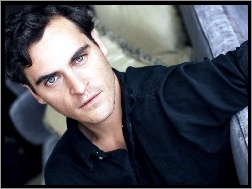 kręcone włosy, Joaquin Phoenix, niebieskie oczy