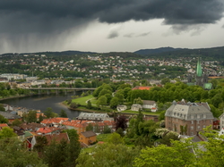 Kristiansand, Katedra, Norwegia, Rzeka, Miasto, Most