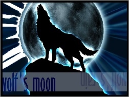 księżyc, wilk, Wolfs Rain, wyje