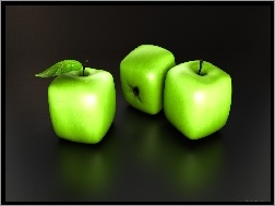 Jabłka, Kwadratowe, Zielone